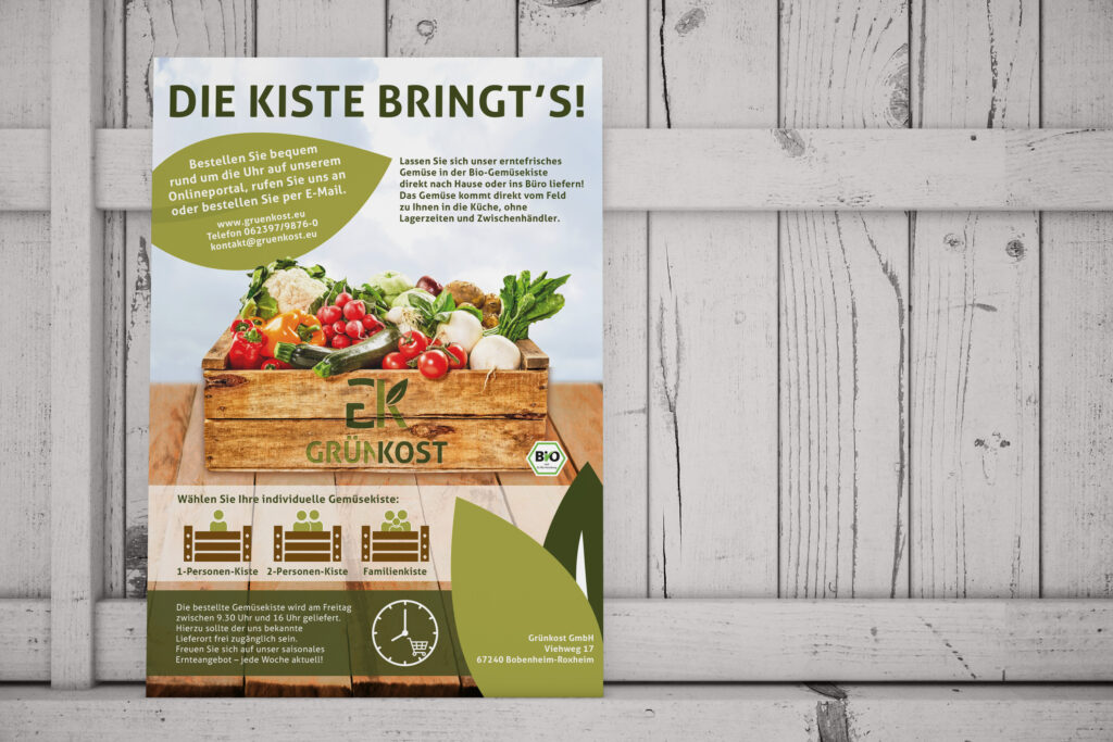 Plakatgestaltung Grünkost